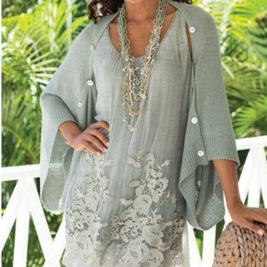 Soft Surroundings Sea Breeze Shrug L/XL